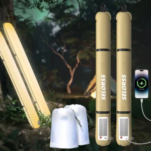 Solar Camping Lantern 2000mAh Folding Portable Waterproof USB-Type C